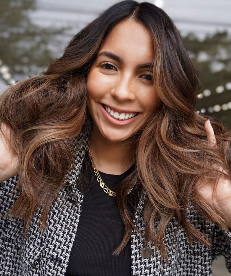 copper brunette kaleido hair