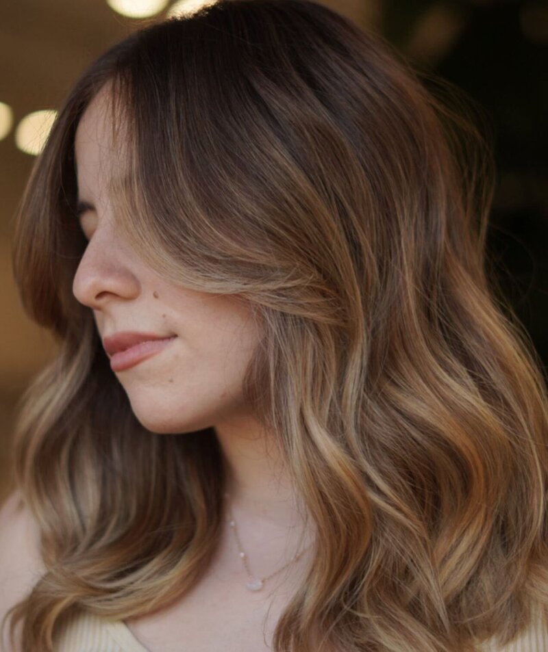 sunkissed brunette kaleido hair